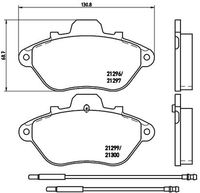 BREMBO P61036 - Juego de pastillas de freno - PRIME LINE