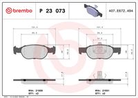 BREMBO P23073 - Juego de pastillas de freno - PRIME LINE