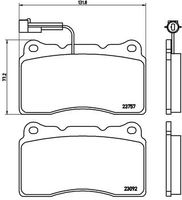 BREMBO P23115 - Juego de pastillas de freno - PRIME LINE