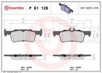 BREMBO P61126 - Juego de pastillas de freno - PRIME LINE