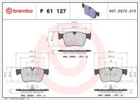 BREMBO P61127 - Juego de pastillas de freno - PRIME LINE