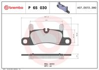 BREMBO P65030 - Juego de pastillas de freno - PRIME LINE