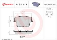 BREMBO P23175 - Juego de pastillas de freno - PRIME LINE