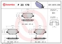 BREMBO P23179 - Juego de pastillas de freno - PRIME LINE