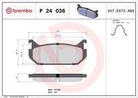 BREMBO P24036 - Juego de pastillas de freno - PRIME LINE