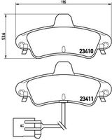 BREMBO P24038 - Juego de pastillas de freno - PRIME LINE
