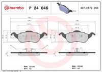 BREMBO P24046 - Juego de pastillas de freno - PRIME LINE