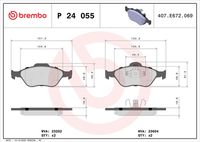 BREMBO P24055X - Juego de pastillas de freno - XTRA LINE