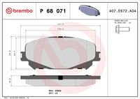 BREMBO P68071X - Juego de pastillas de freno - XTRA LINE