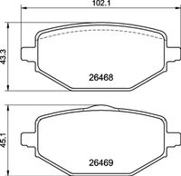 BREMBO P68076 - Juego de pastillas de freno - PRIME LINE