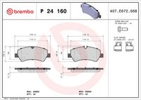 BREMBO P 24 160 - Juego de pastillas de freno