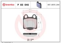 BREMBO P83045 - Juego de pastillas de freno - PRIME LINE