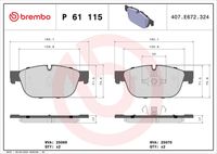 BREMBO P61115X - Juego de pastillas de freno - XTRA LINE