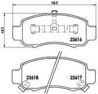 BREMBO P28033 - Juego de pastillas de freno - PRIME LINE