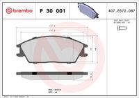 BREMBO P30001 - Juego de pastillas de freno - PRIME LINE