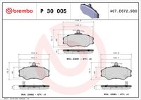 BREMBO P30005 - Juego de pastillas de freno - PRIME LINE