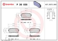 BREMBO P30035 - Juego de pastillas de freno - PRIME LINE
