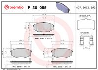 BREMBO P30055X - Juego de pastillas de freno - XTRA LINE