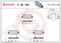 BREMBO P30103 - Juego de pastillas de freno - PRIME LINE