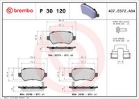 BREMBO P30120 - Juego de pastillas de freno - PRIME LINE