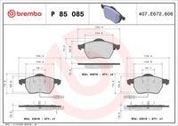 BREMBO P85085X - Juego de pastillas de freno - XTRA LINE