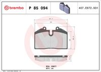 BREMBO P85094 - Juego de pastillas de freno - PRIME LINE