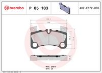 BREMBO P 85 103 - Juego de pastillas de freno