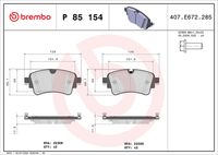 BREMBO P85154X - Juego de pastillas de freno - XTRA LINE