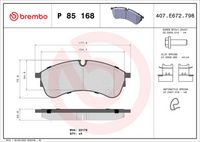 BREMBO P85168 - Juego de pastillas de freno - PRIME LINE