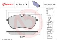 BREMBO P85173 - Juego de pastillas de freno - PRIME LINE