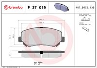 BREMBO P37019 - Juego de pastillas de freno - PRIME LINE