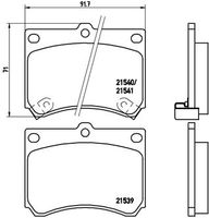 BREMBO P49011 - Juego de pastillas de freno - PRIME LINE