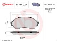 BREMBO P49027 - Juego de pastillas de freno - PRIME LINE