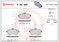 BREMBO P50067X - Juego de pastillas de freno - XTRA LINE