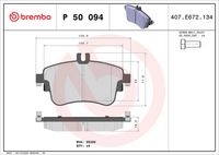 BREMBO P50094X - Juego de pastillas de freno - XTRA LINE