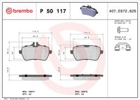 BREMBO P50117 - Juego de pastillas de freno - PRIME LINE