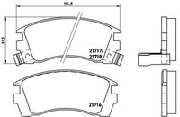 BREMBO P56064 - Juego de pastillas de freno - PRIME LINE