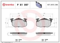 BREMBO P 61 097 - Juego de pastillas de freno