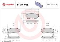 BREMBO P79005 - Juego de pastillas de freno - PRIME LINE