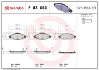 BREMBO P83053 - Juego de pastillas de freno - PRIME LINE
