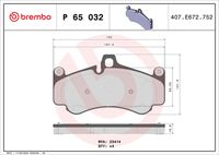 BREMBO P65032 - Juego de pastillas de freno - PRIME LINE