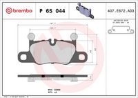 BREMBO P65044 - Juego de pastillas de freno - PRIME LINE