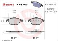 BREMBO P68040 - Juego de pastillas de freno - PRIME LINE