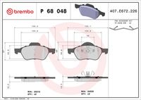 BREMBO P68048X - Juego de pastillas de freno - XTRA LINE