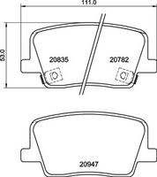 BREMBO P77003 - Juego de pastillas de freno - PRIME LINE
