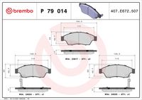 BREMBO P79014 - Juego de pastillas de freno - PRIME LINE