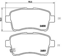 BREMBO P79021 - Juego de pastillas de freno - PRIME LINE