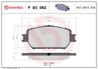 BREMBO P83062 - Juego de pastillas de freno - PRIME LINE