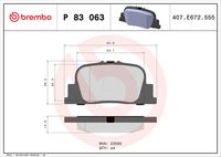 BREMBO P83063 - Juego de pastillas de freno - PRIME LINE