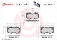 BREMBO P83066 - Juego de pastillas de freno - PRIME LINE